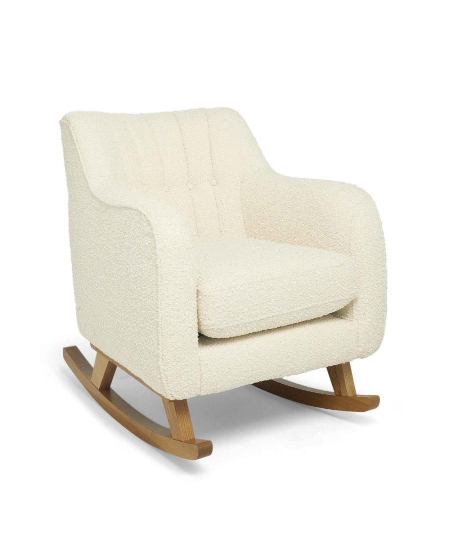 Furniture Mamas and Papas White Nursery Furniture | Hilston Nursing Chair In Chenille Boucle - Oyster