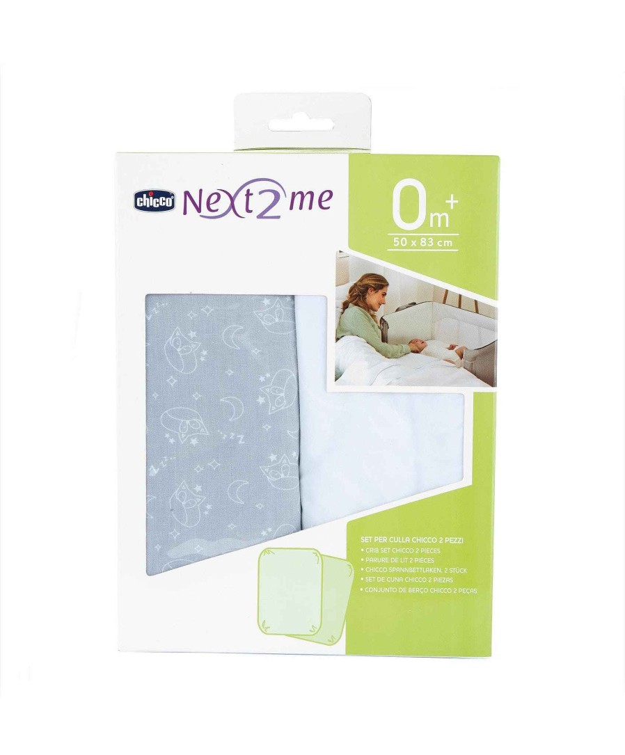 Nursery Chicco Cot Bedding | Chicco Next 2 Me Grey Fox Crib Sheets (2 Pack)