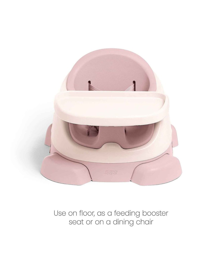 Baby Safety Mamas and Papas Baby Seating | Bug 3-In-1 Floor & Booster Seat With Activity Tray Blossom