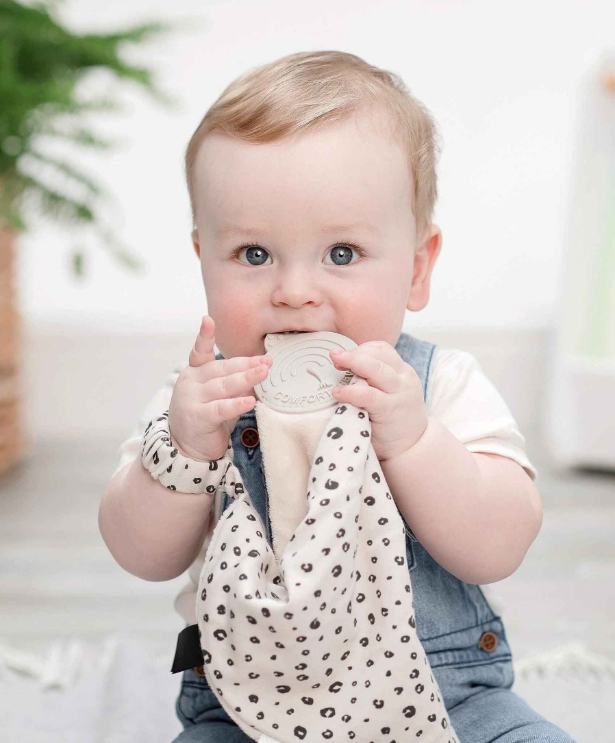 Toys & Gifts Cheeky Chompers Laura Ashley | Cheeky Chompers Baby Comforter With Teether - Leopard Spot