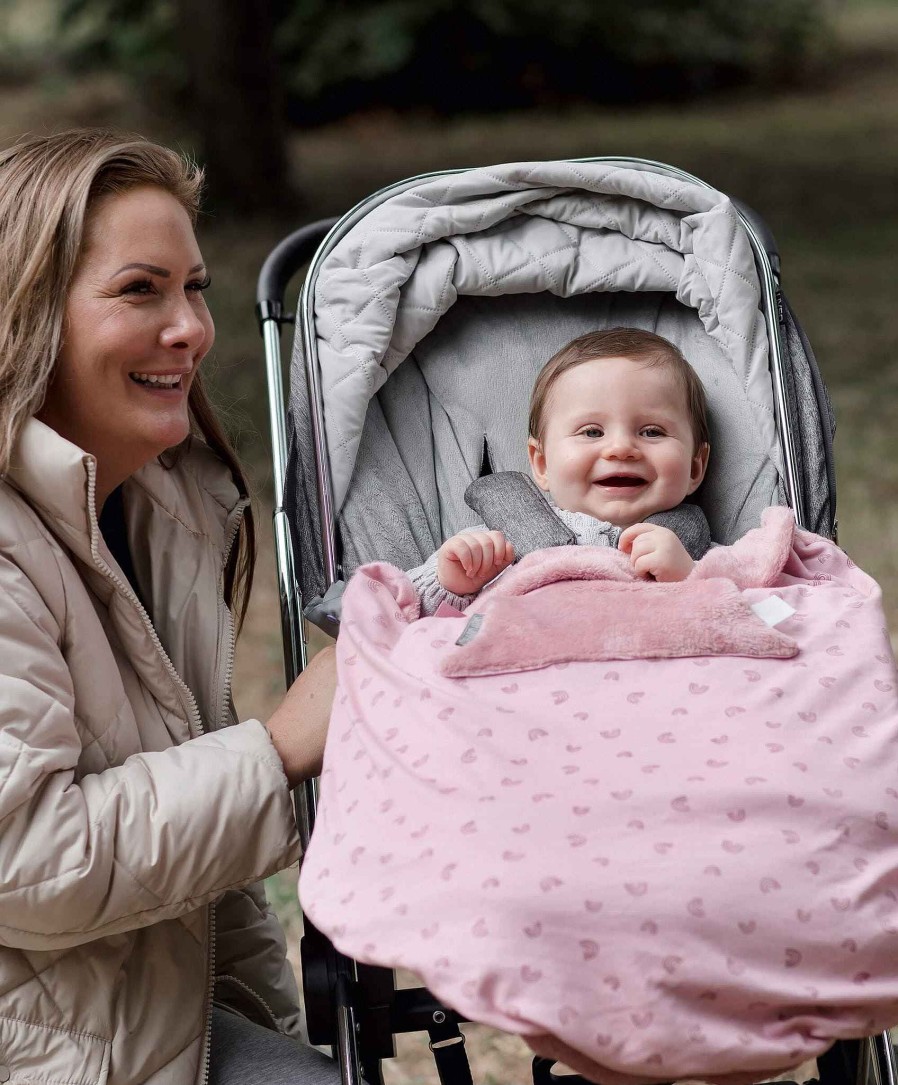 Toys & Gifts Cheeky Chompers Laura Ashley | Cheeky Chompers Baby Travel Blanket - Pink Rainbow