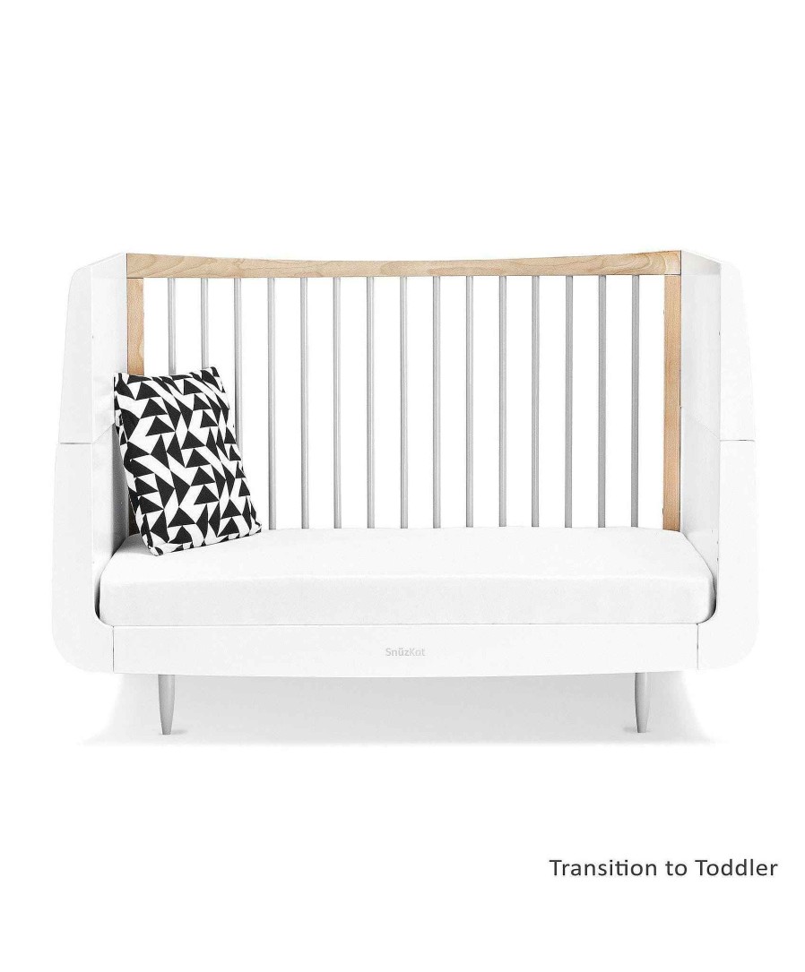 Furniture Snuz Grey Nursery Furniture | Snuzkot Skandi Cotbed - Grey