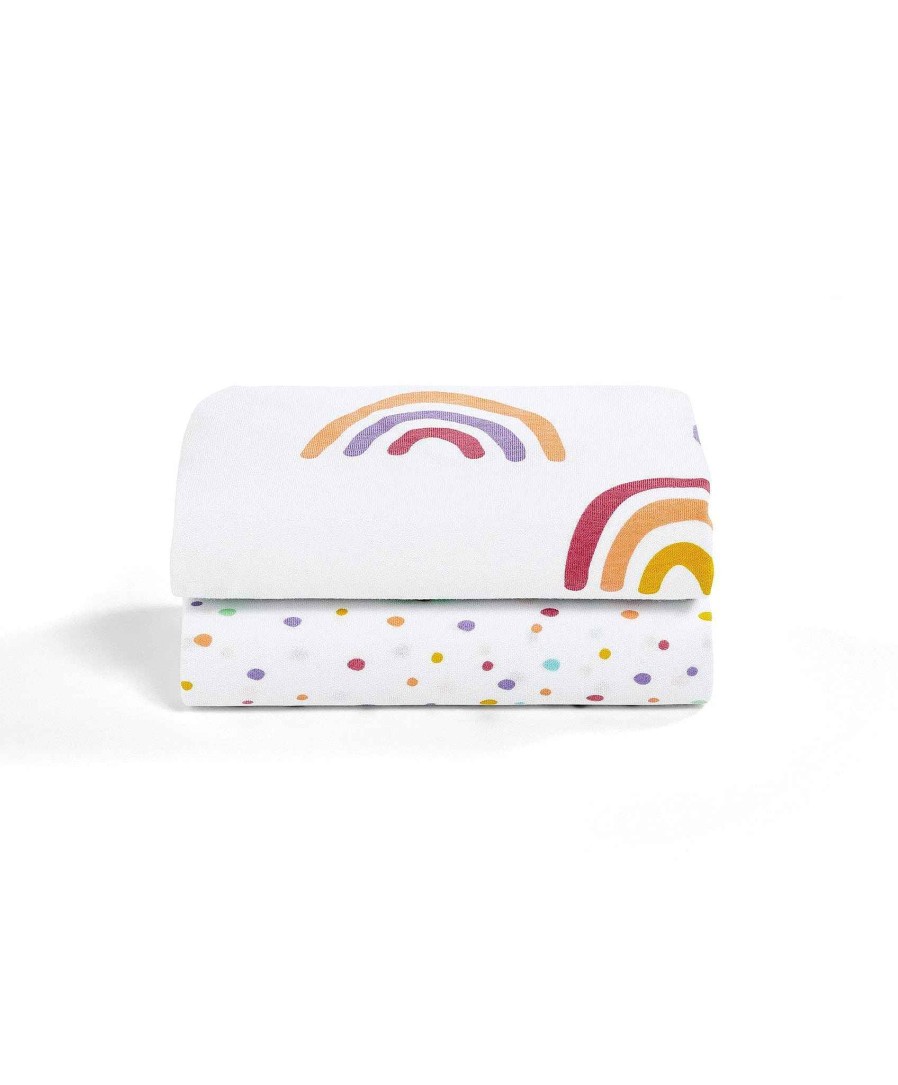 Nursery Snuz Baby Sheets | Snuz Fitted Crib Sheets 2 Pack - Rainbow