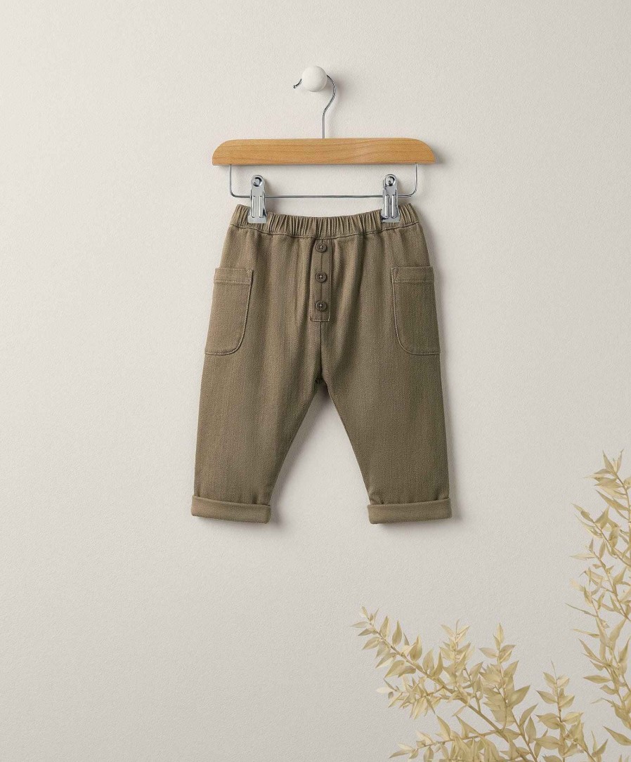 Clothing Mamas and Papas | Stretchy Brown Twill Trousers