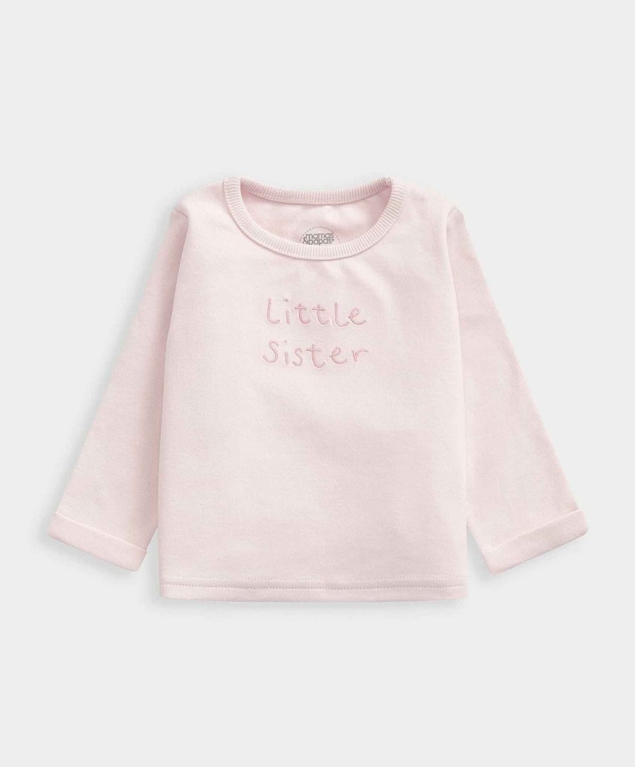 Toys & Gifts Mamas and Papas Big Brother & Sister | Little Sister T-Shirt - Pink