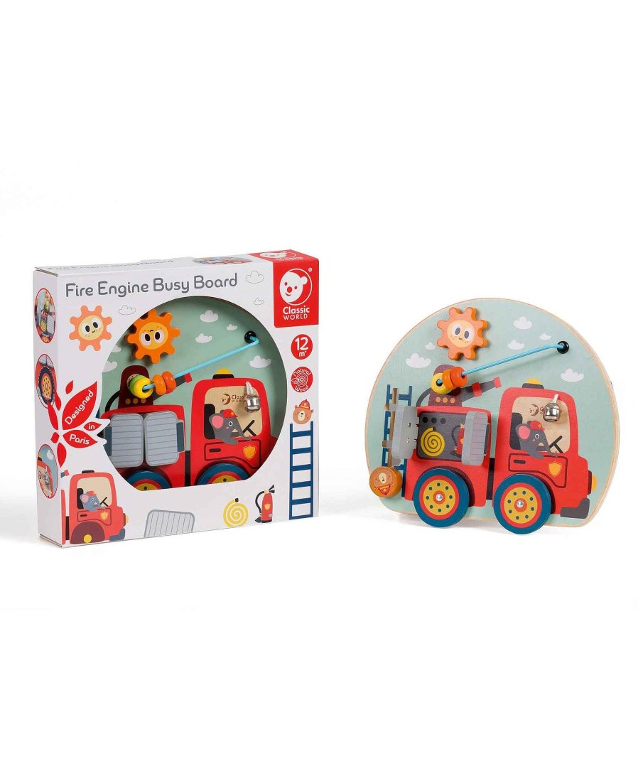 Toys & Gifts Classic World Mum-To-Be Gifts | Classic World Fire Engine Busy Board Toy