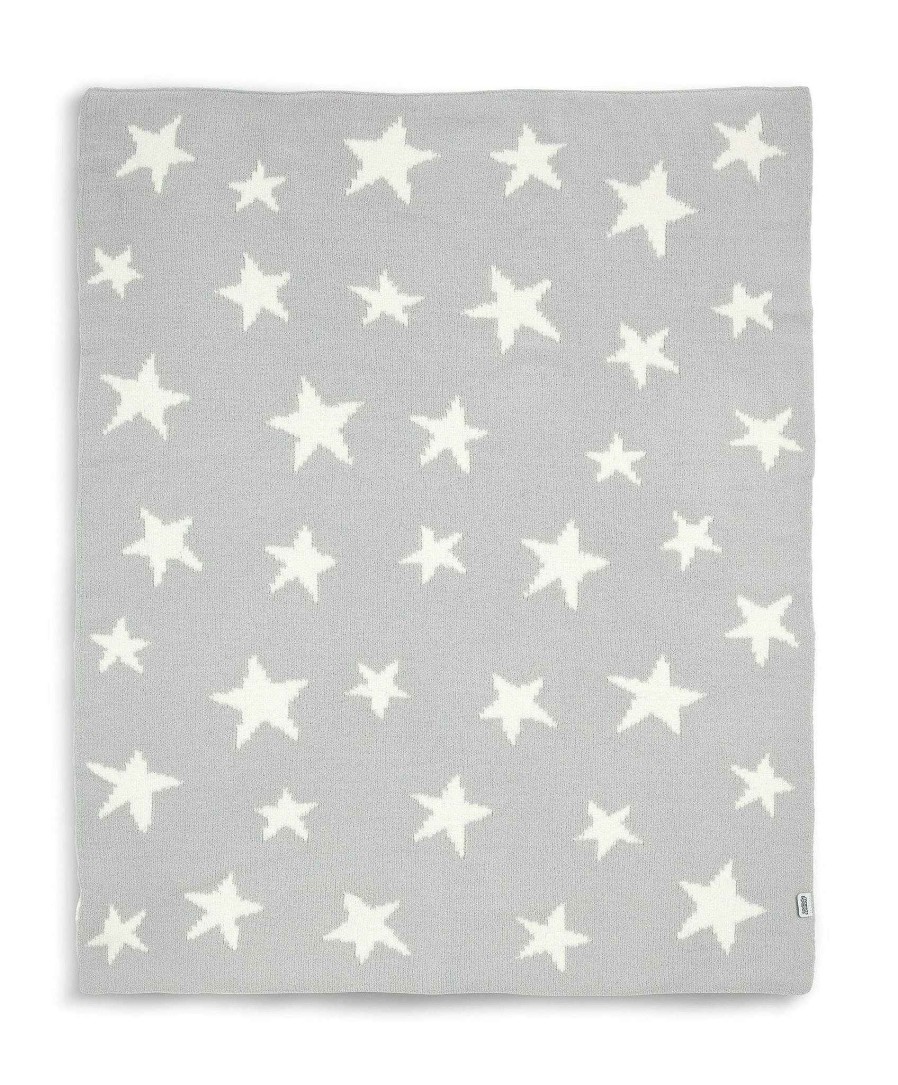 Christmas Mamas and Papas Christmas Gifting | Chenille Blanket - Grey Star