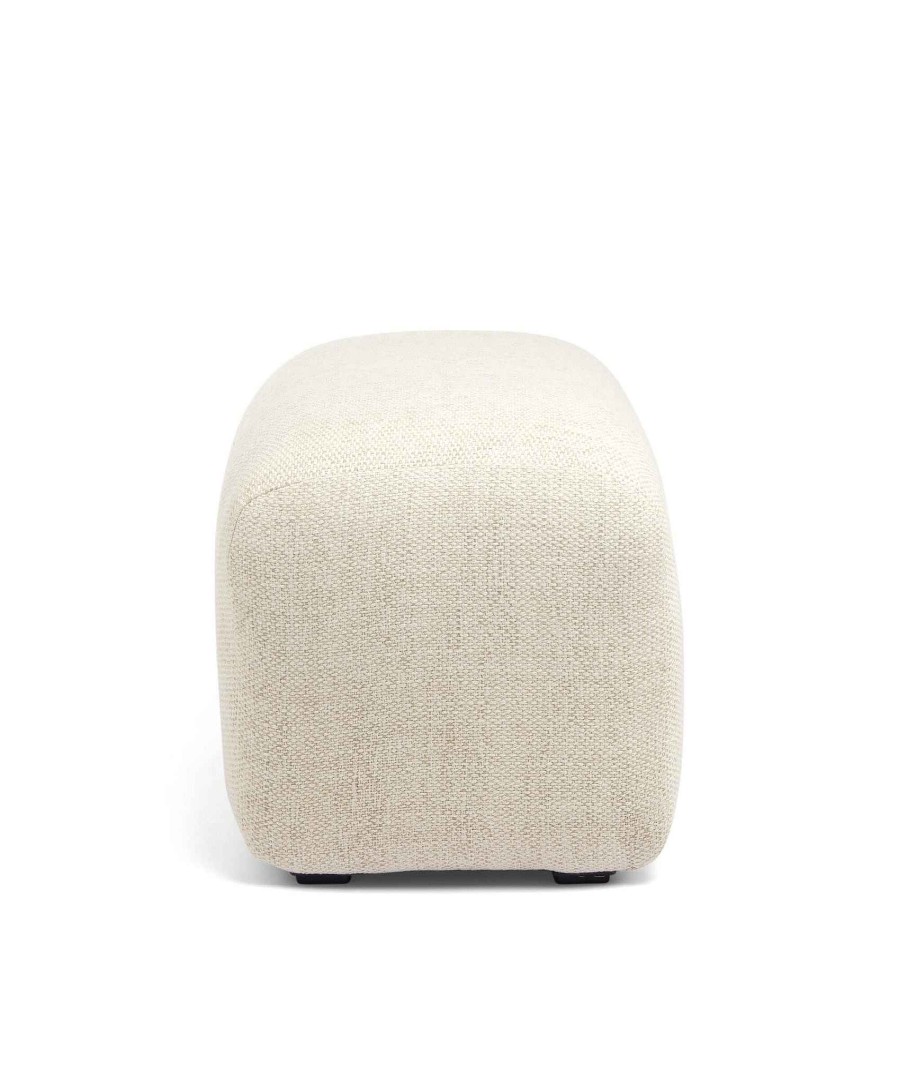 Furniture Mamas and Papas Nursing & Feeding Chairs | Royton Footstool In Textured Weave - Sandstone