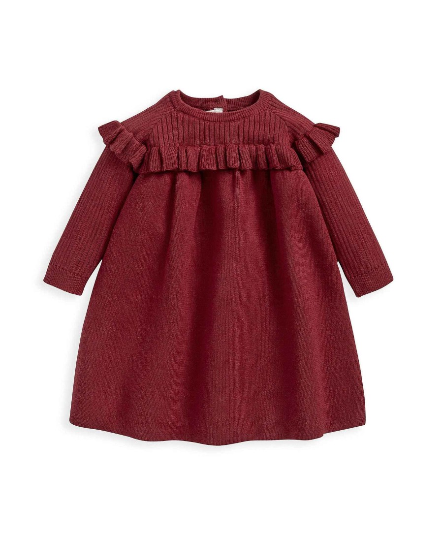 Christmas Mamas and Papas Christmas Jumpers | Frill Detail Knitted Dress