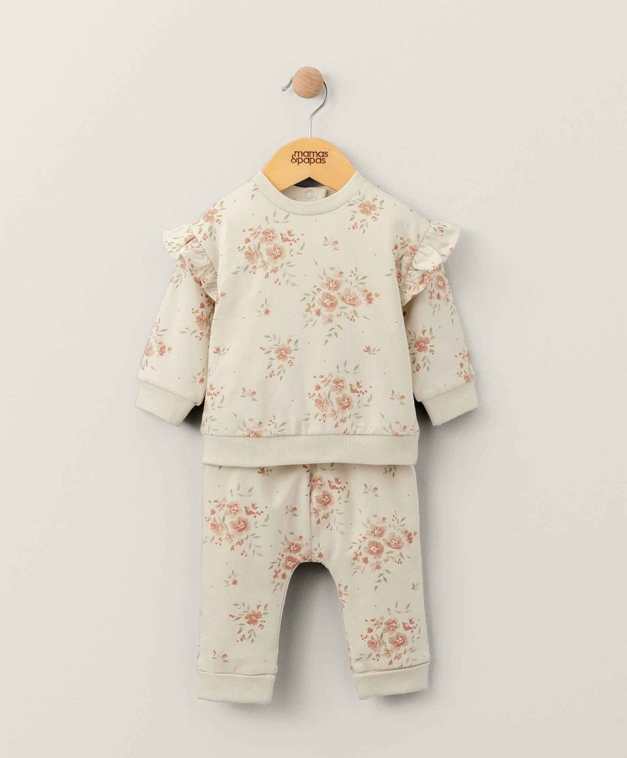 Toys & Gifts Mamas and Papas Baby Shower Gifts | Neutral All Over Print Jumper & Joggers