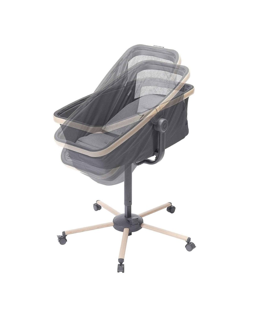 Furniture Maxi Cosi Grey Nursery Furniture | Maxi-Cosi Alba All-In-One Bassinet - Beyond Graphite