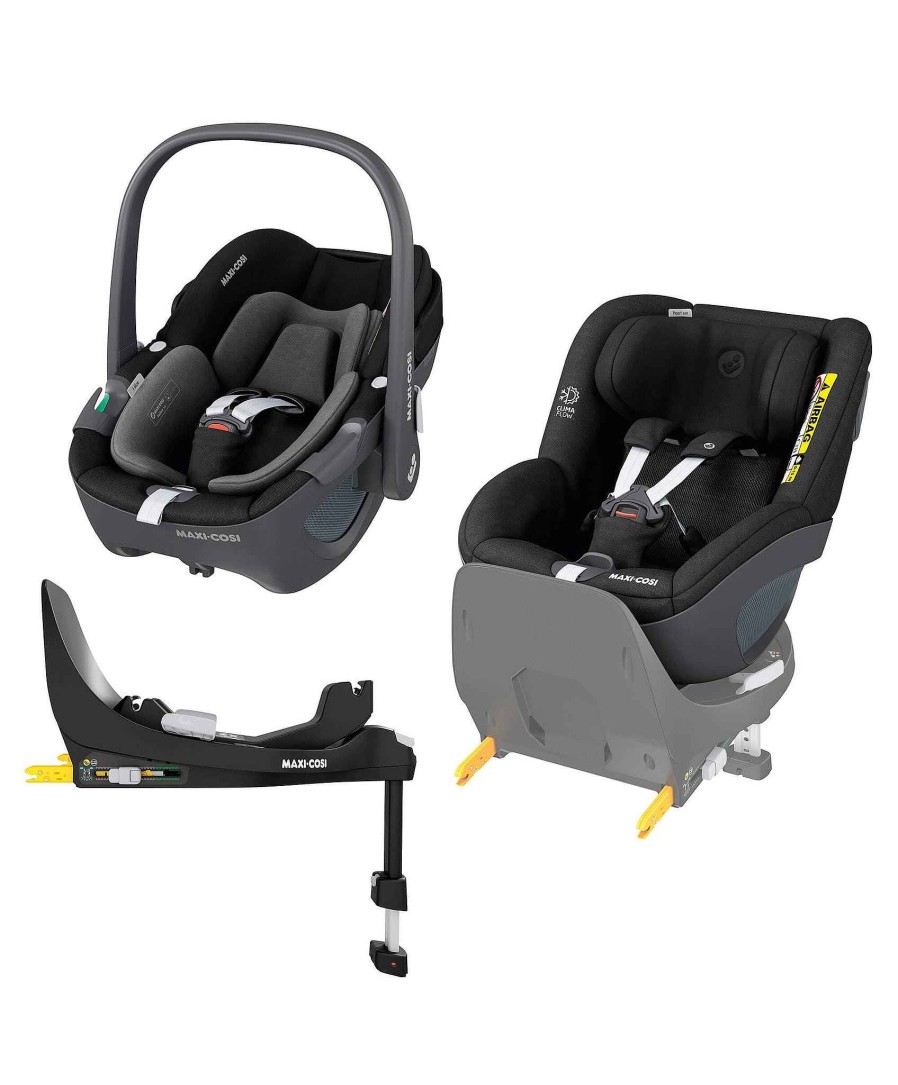 Car Seats Maxi Cosi Everystage Car Seats | Maxi-Cosi Pebble & Pearl 360 Car Seat Bundle - Black