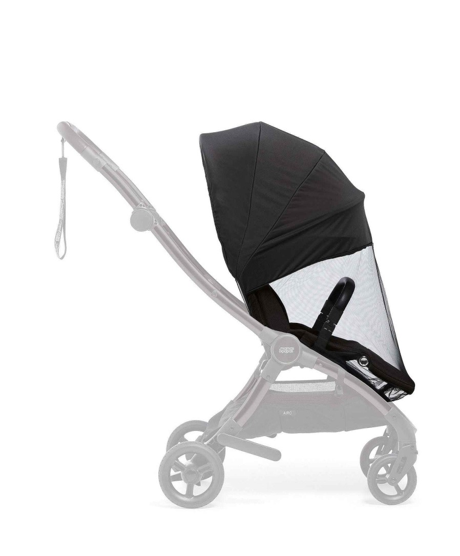 Pushchairs Mamas and Papas Summer Travel Essentials | Airo Pushchair Sunshield & Insect Net - Black