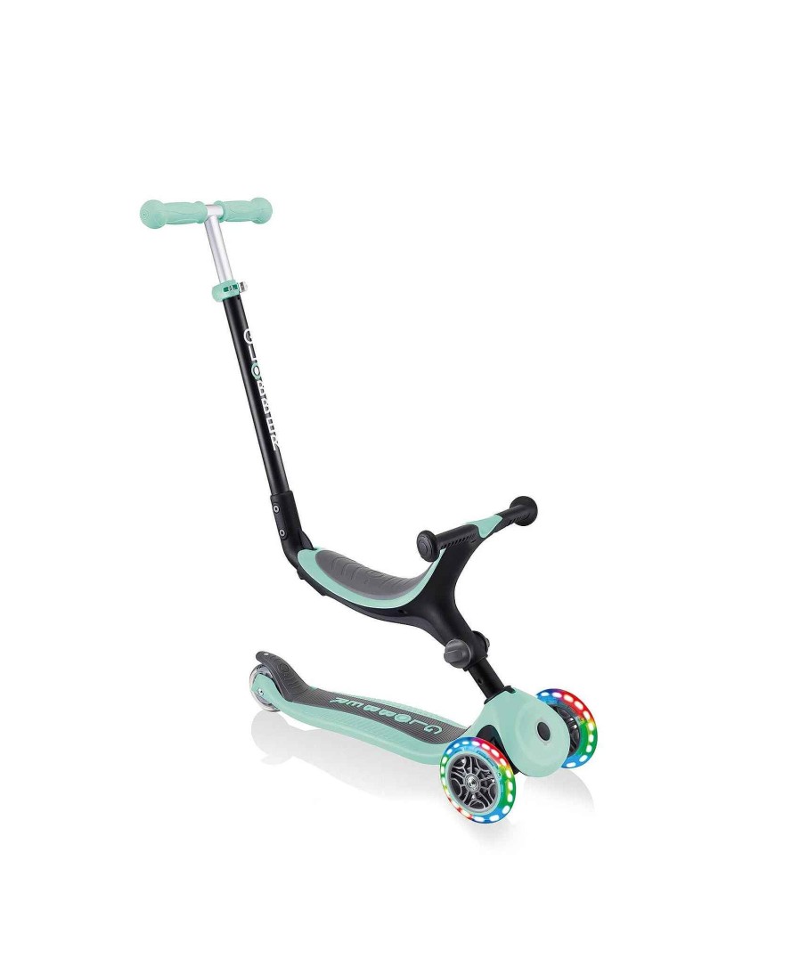 Toys & Gifts Globber Big Brother & Sister | Globber Go Up Foldable Lights Scooter - Mint