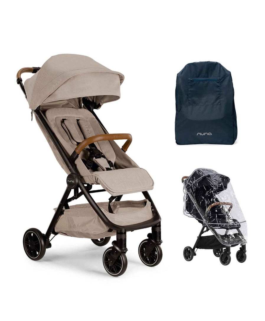 Pushchairs Nuna Travel Strollers | Nuna Trvl Pushchair With Travel Bag & Rain Cover - Hazelwood