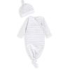 Toys & Gifts Mamas and Papas Baby Shower Gifts | 2 Piece Stripe Knotted Baby Gown And Hat Set