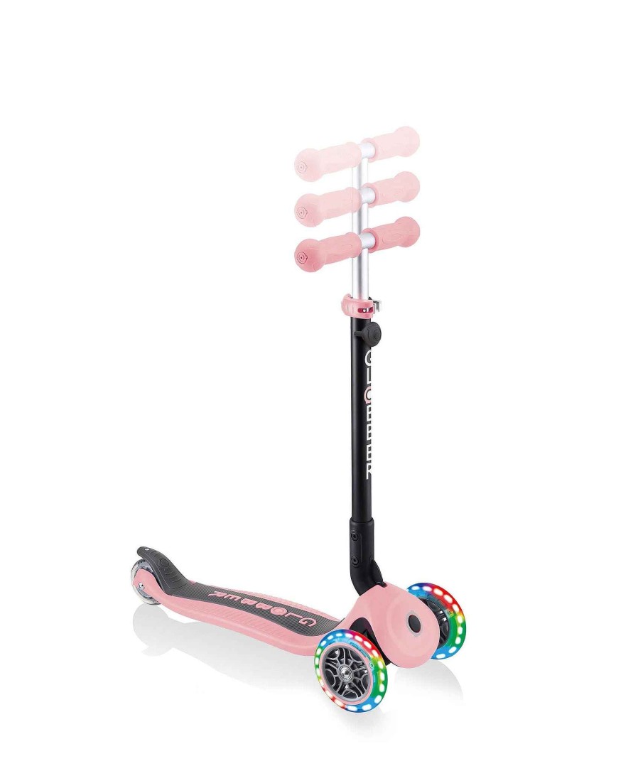 Toys & Gifts Globber Big Brother & Sister | Globber Go Up Foldable Lights Scooter - Pastel Pink