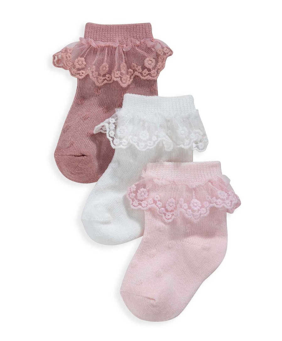 Clothing Mamas and Papas | Frill Socks Multipack - Set Of 3