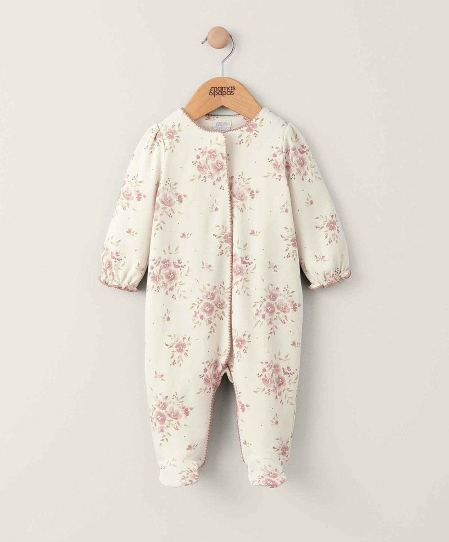 Toys & Gifts Mamas and Papas Baby Shower Gifts | Neutral Floral All In One - Cream