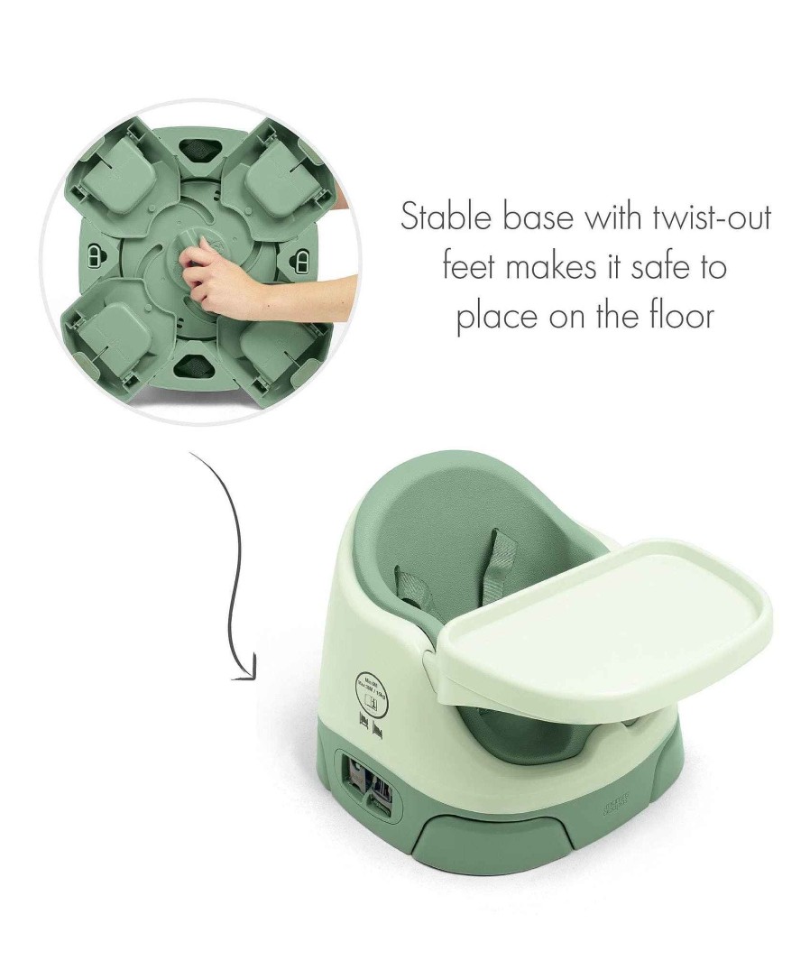 Feeding & Weaning Mamas and Papas Baby Weaning Essentials | Bug 3-In-1 Floor & Booster Seat With Activity Tray & Beaba Silicone Meal Weaning Set Bundle Eucalyptus / Pink