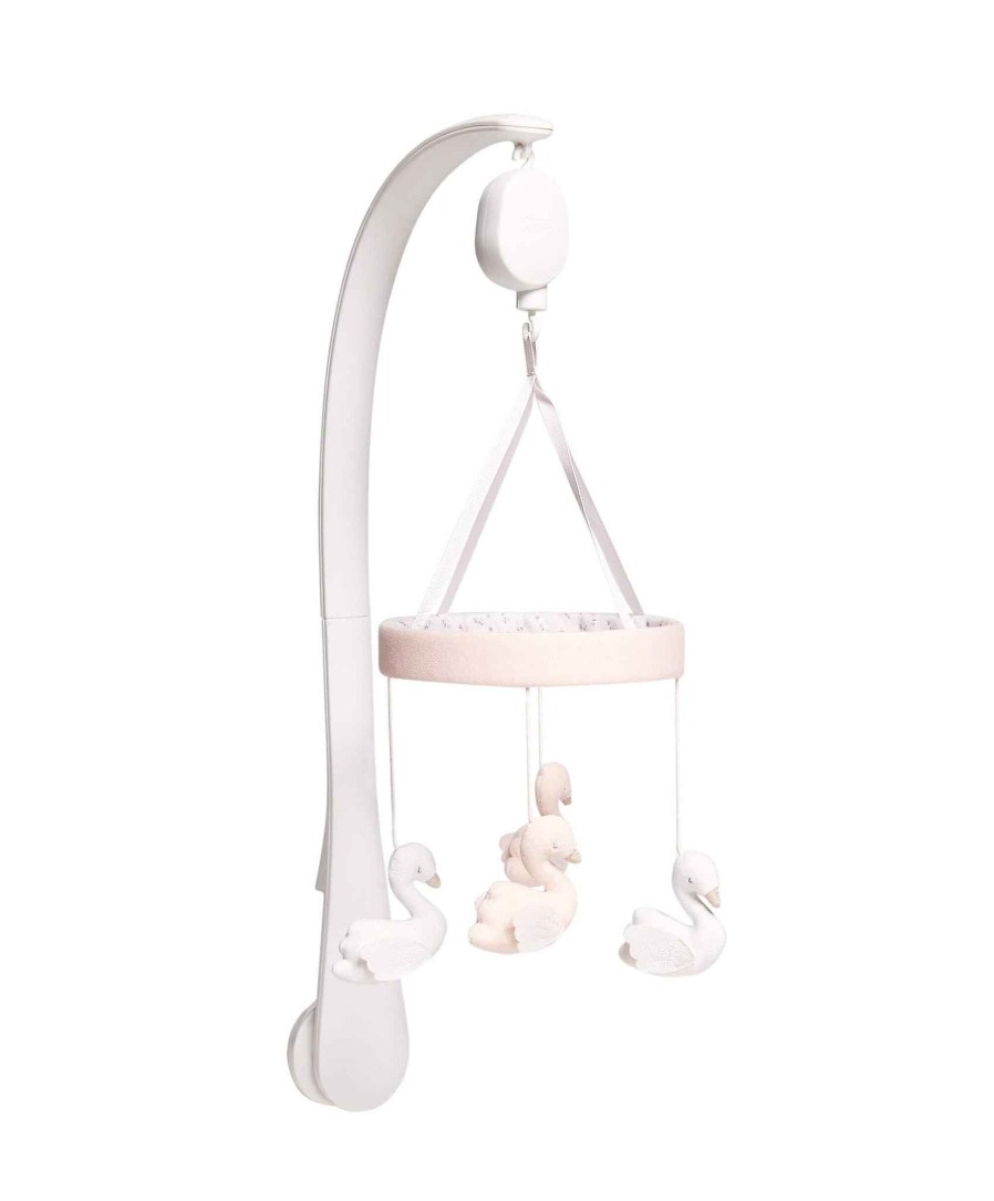 Nursery Mamas and Papas Cot Mobiles | Welcome To The World Floral Musical Mobile - Pink & White