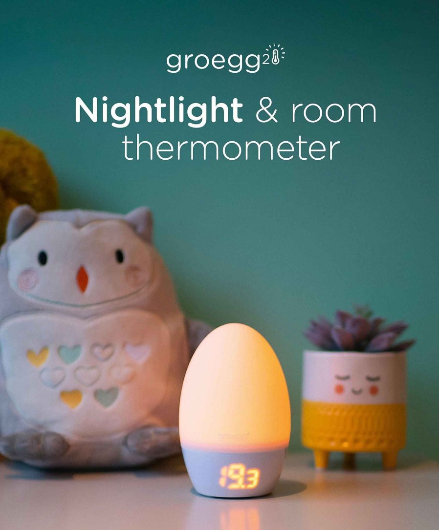 Baby Safety Gro Baby Care & Safety Gates | Tommee Tippee Gro Egg 2 Nursery Room Thermometer & Night Light - White