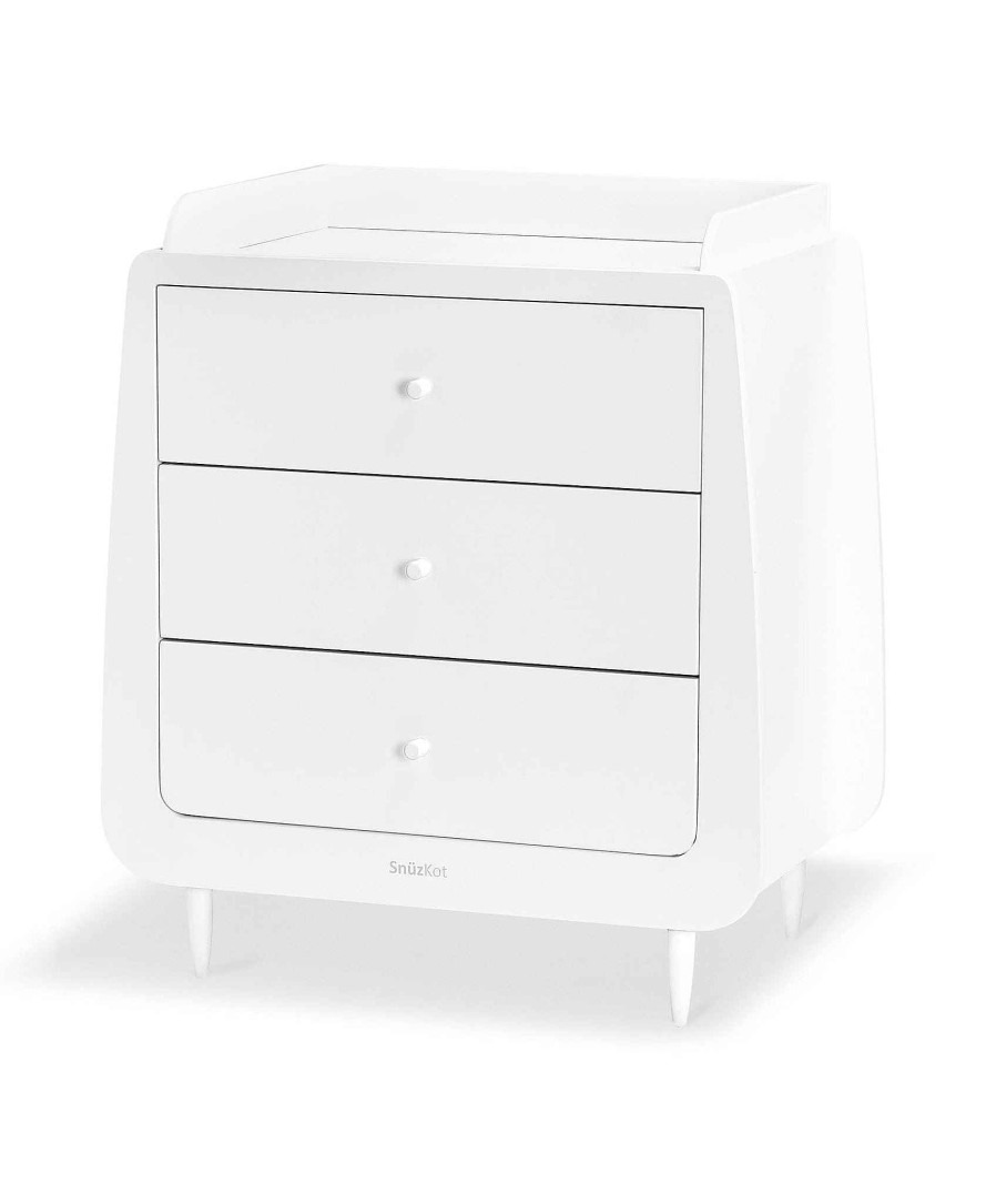 Furniture Snuz Baby Furniture Sets | Snuzkot Cotbed Range With Wardrobe & Changing Unit - White