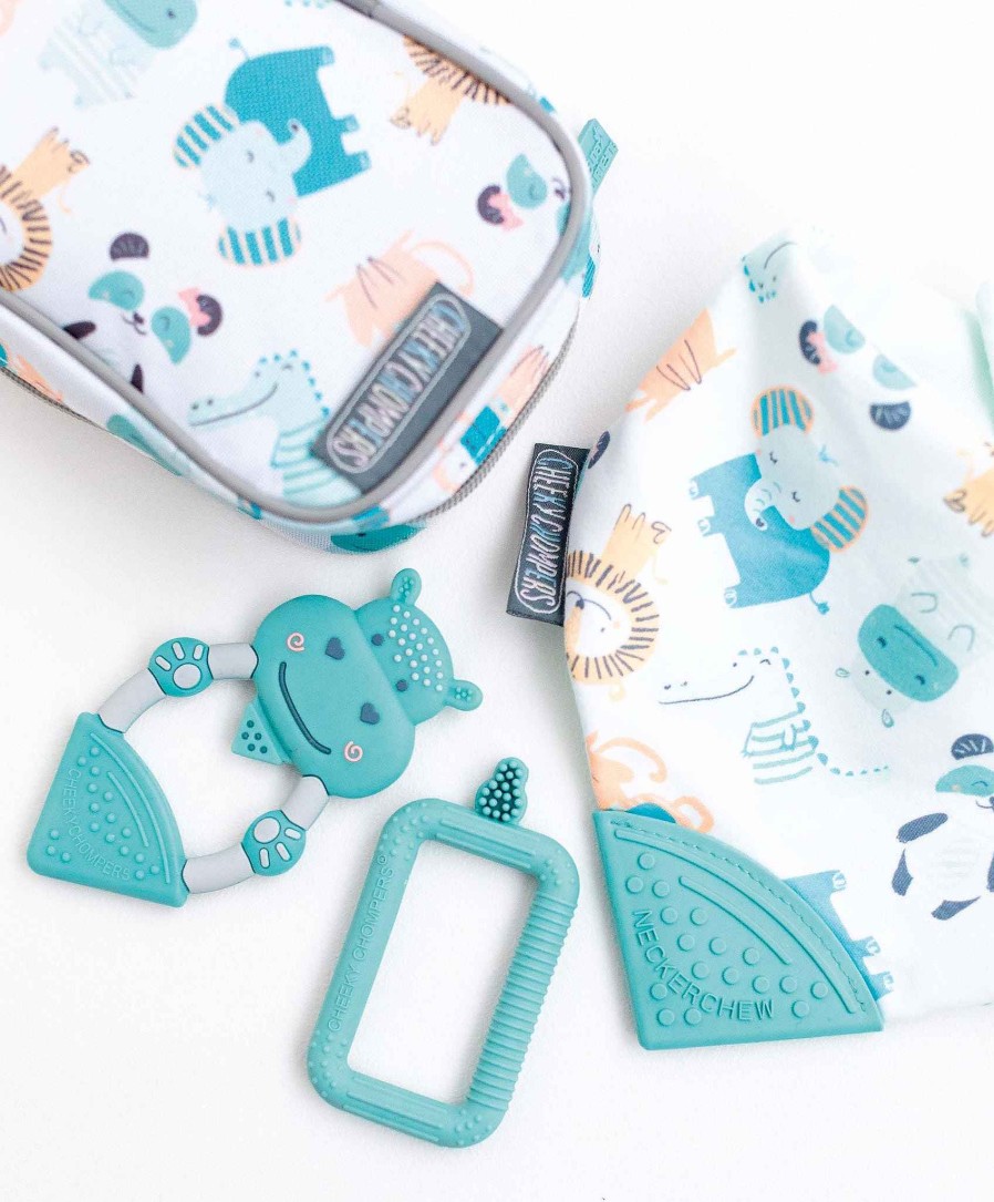 Toys & Gifts Cheeky Chompers Mum-To-Be Gifts | Cheeky Chompers Teething Survival Kit Inc. Teething Bib & Toothbrush