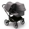 Pushchairs Bugaboo Pushchairs & Prams | Bugaboo Donkey 5 Double Carrycot & Seat Pushchair Grey Melange