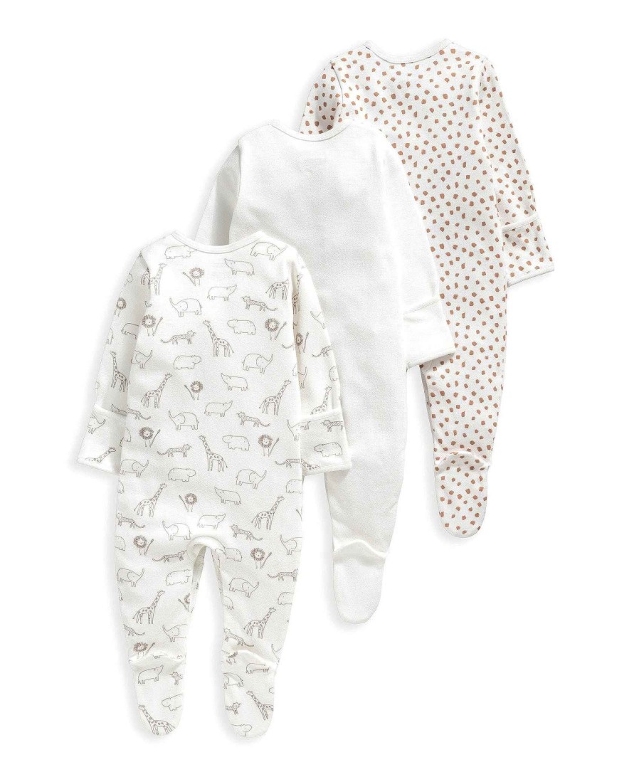 Clothing Mamas and Papas | Safari Sleepsuits - 3 Pack