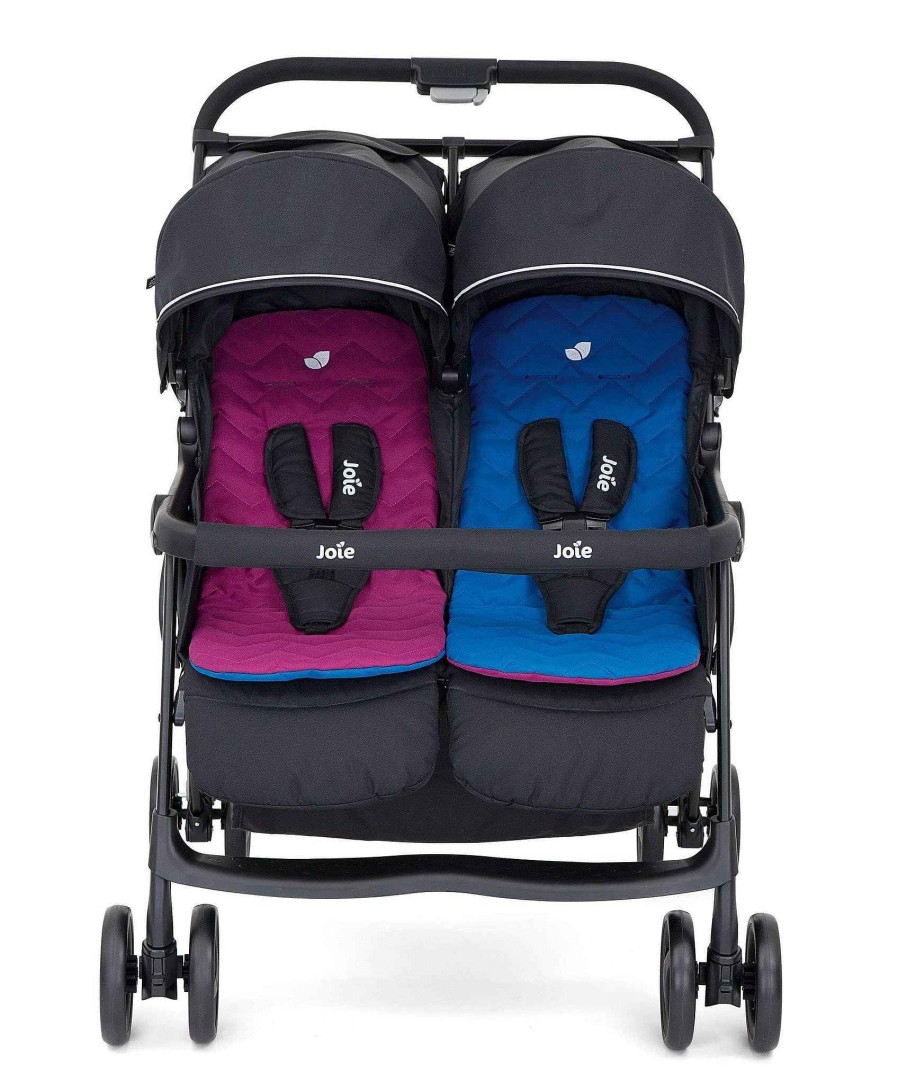 Pushchairs Joie Twin Buggies & Tandem | Joie Aire Twin Pushchair - Rosy & Sea