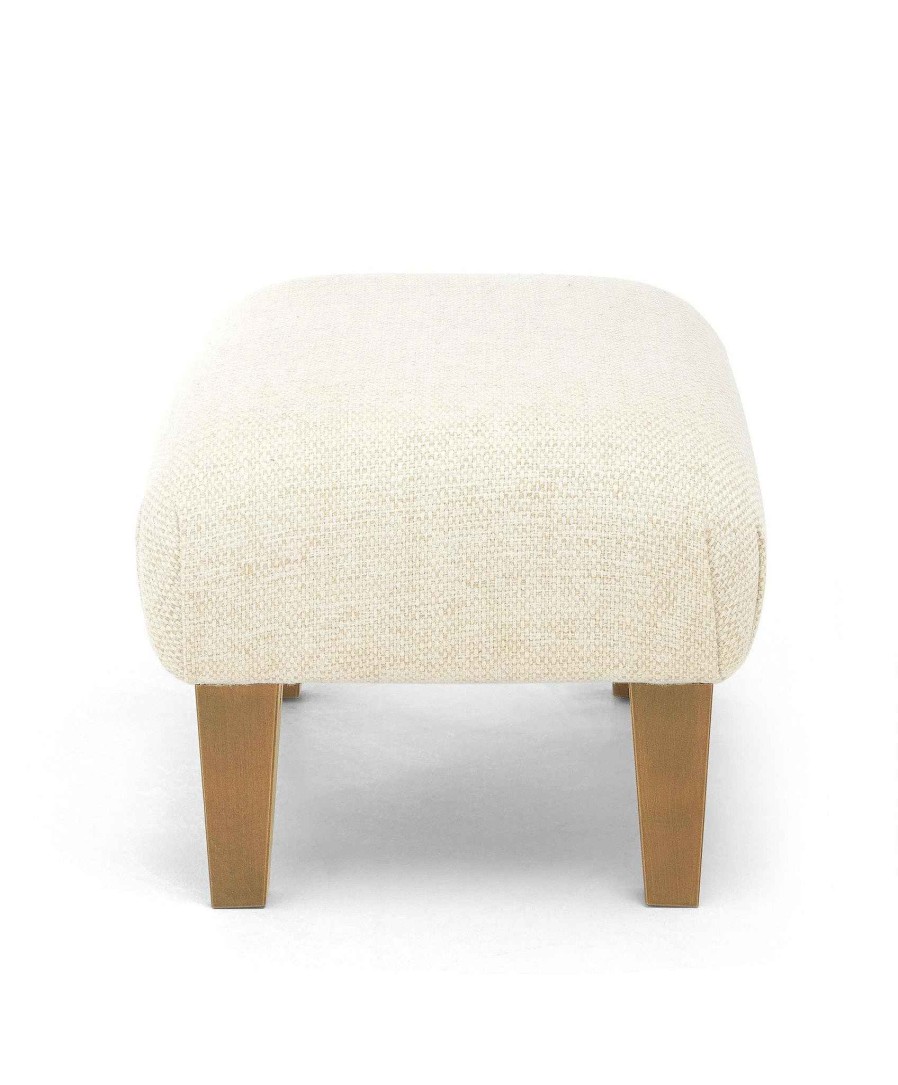 Furniture Mamas and Papas Nursing & Feeding Chairs | Hilston/Bowden Stool - Sandstone Textured Weave & Mid-Oak