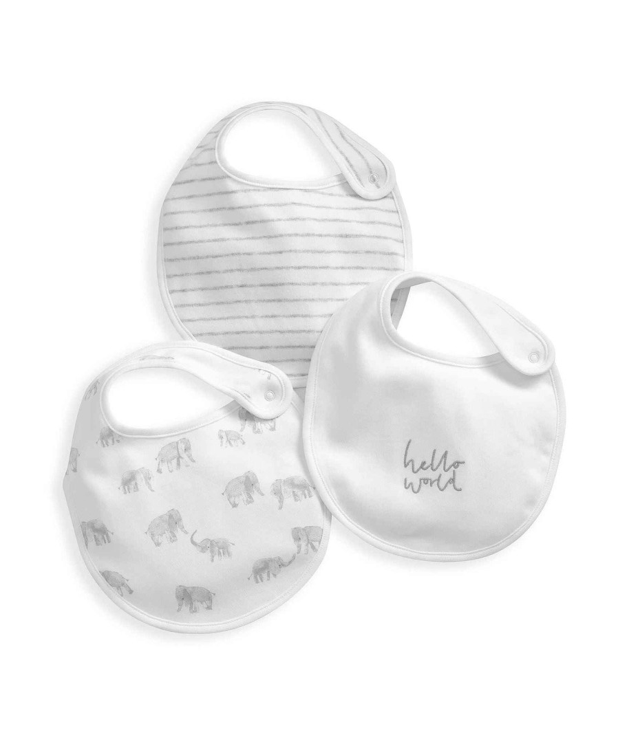 Clothing Mamas and Papas | Elephant Bib Set (3 Pack)