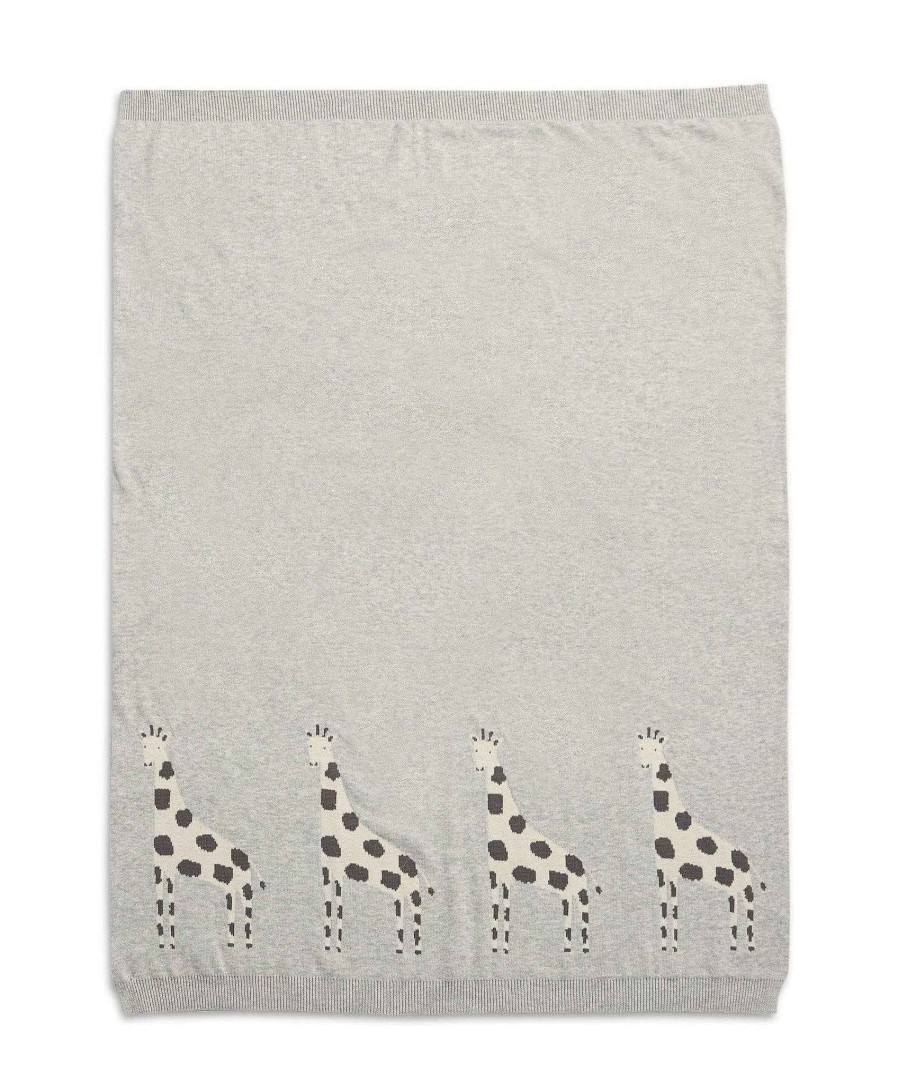 Nursery Mamas and Papas Neutral Baby Bedding | Knitted Blanket - Giraffe