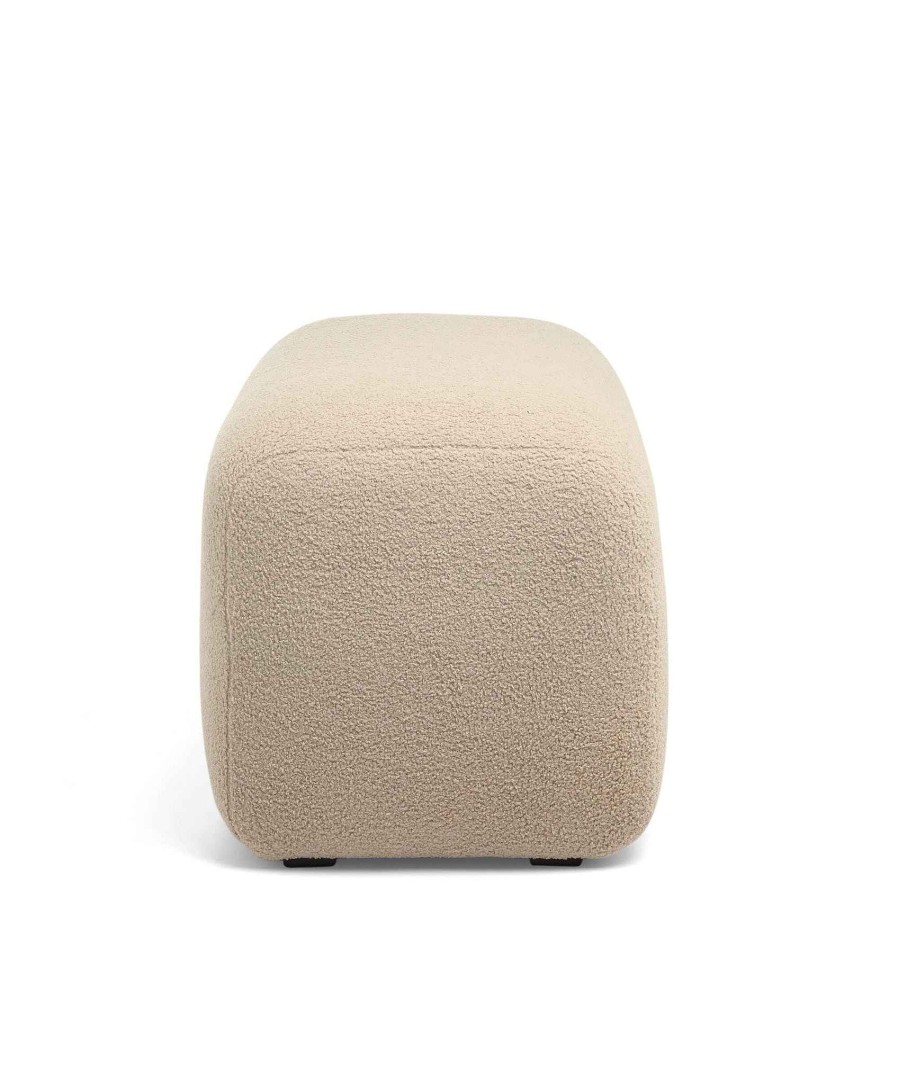 Furniture Mamas and Papas Nursing & Feeding Chairs | Royton Footstool In Boucle - Oatmeal