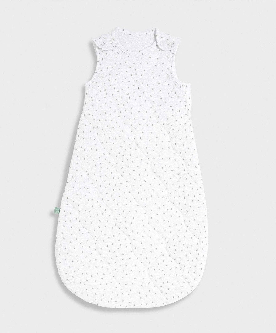 Nursery Little Green Sheep Neutral Baby Bedding | The Little Green Sheep Organic Baby Sleeping Bag, 2.5 Tog - White Rice Print