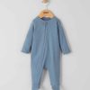 Clothing Mamas and Papas | Organic Cotton Ribbed Sleepsuit - Petrol Blue