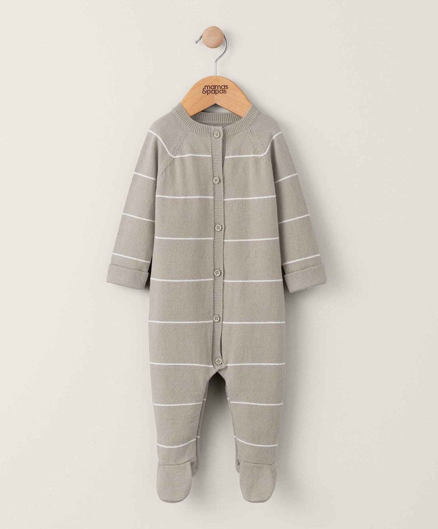 Clothing Mamas and Papas | Stripe Knitted Wrap Over All In One