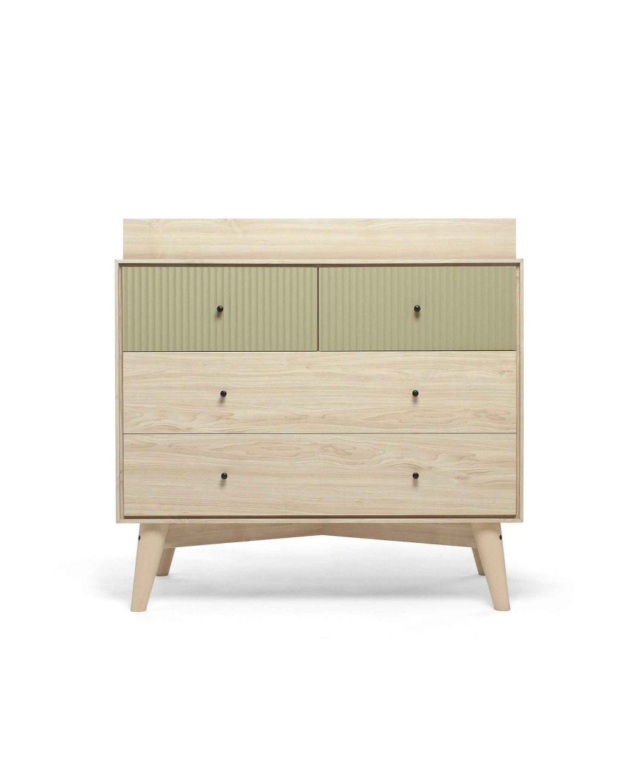 Nursery Mamas and Papas Baby Dressers & Changers | Coxley Nusery Dresser Changer - Natural/Olive Green