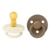 Toys & Gifts Bibs World Baby Shower Gifts | Bibs Colour Dummies 2 Pack Size 1 - Ivory/Dark Oak