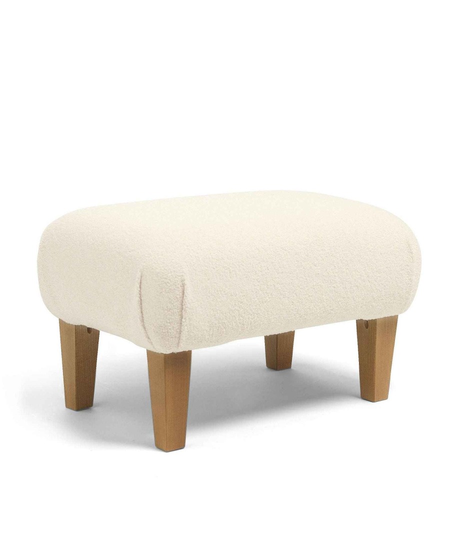 Furniture Mamas and Papas White Nursery Furniture | Nursery Footstool Off-White Boucle