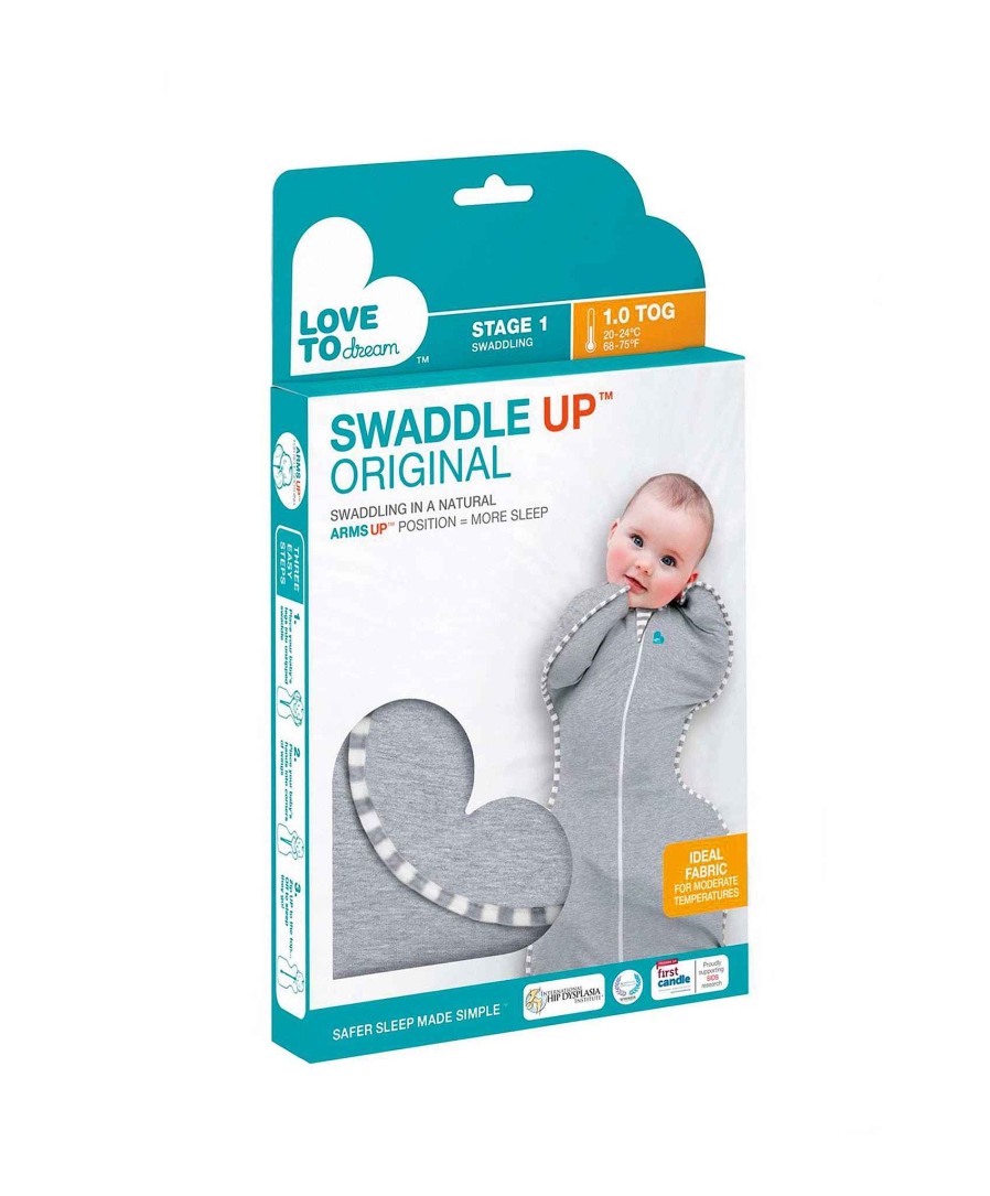 Nursery Love to Dream Swaddles & Baby Wraps | Love To Dream Swaddle Up™ Cotton Original Grey - Small