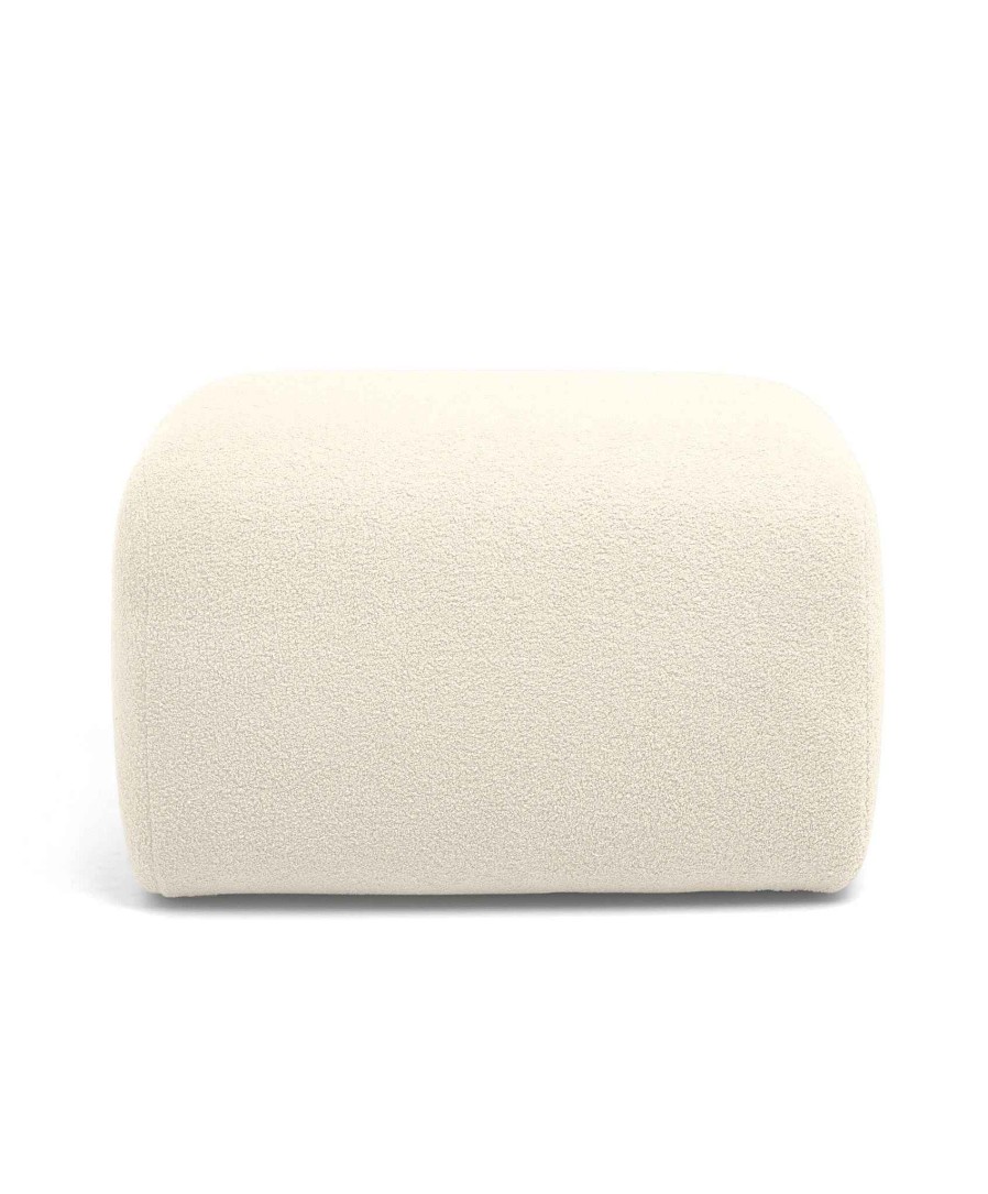 Furniture Mamas and Papas White Nursery Furniture | Royton Footstool In Boucle - Off White