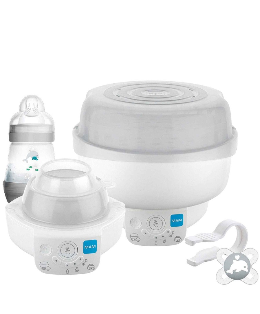 Feeding & Weaning Mam Baby Bottle Sterilisers | Mam Baby 6-In-1 Electric Steam Steriliser & Bottle Warmer - Grey