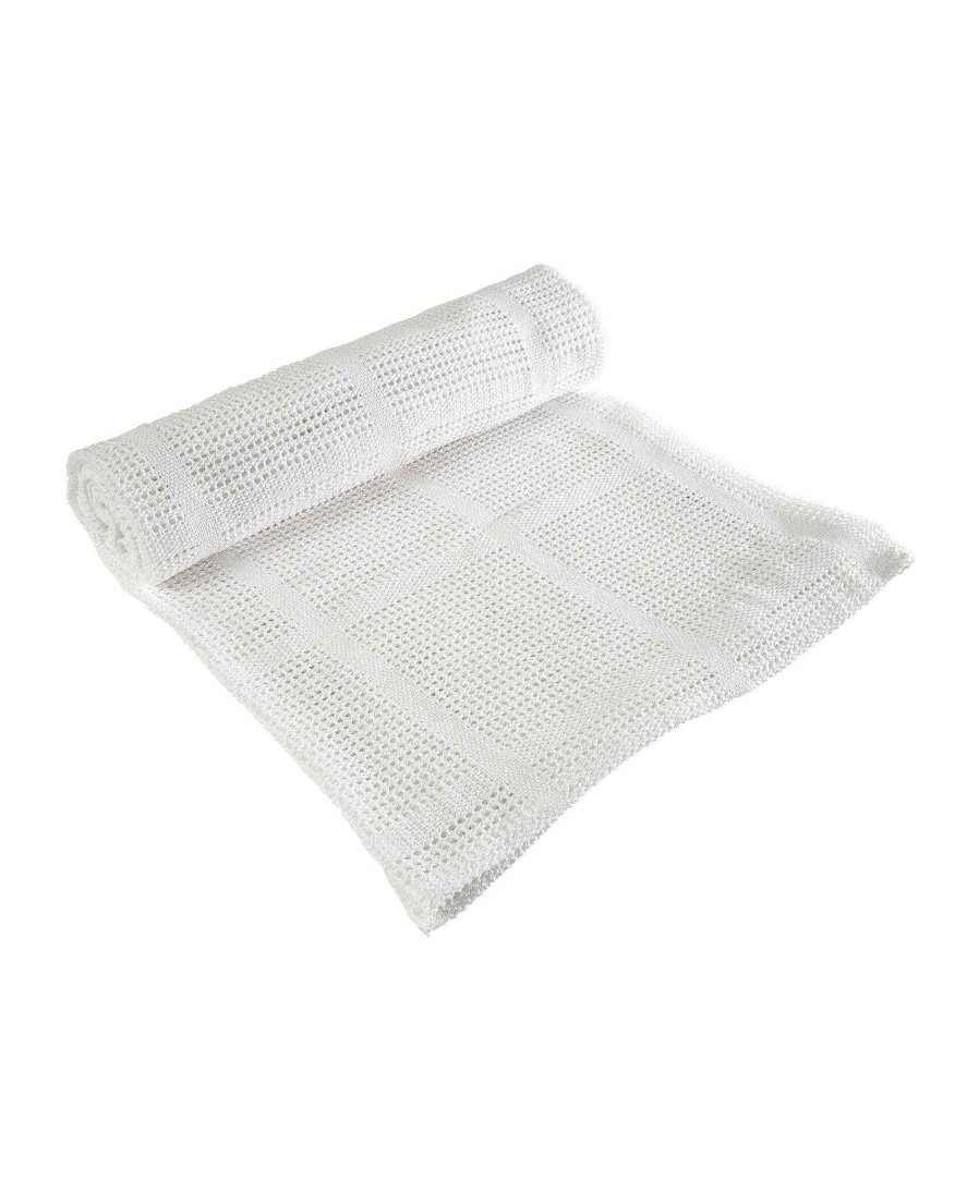 Nursery Mamas and Papas Neutral Baby Bedding | Small Blanket - White