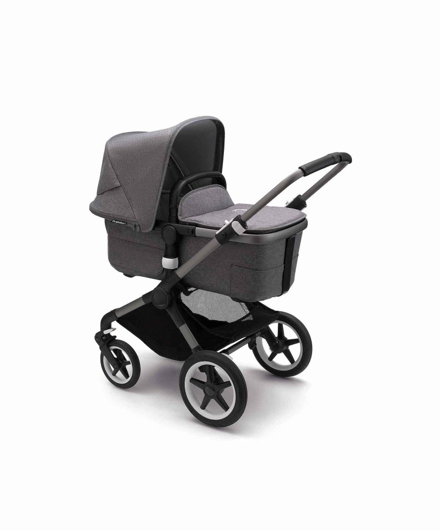 Pushchairs Bugaboo Pushchairs & Prams | Bugaboo Fox 3 Complete Pushchair & Footmuff Bundle Graphite/Grey Melange