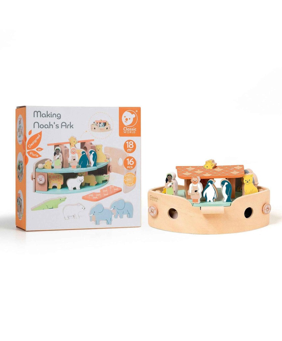 Toys & Gifts Classic World Activity Toys | Classic World Wooden Noahs Ark Toy