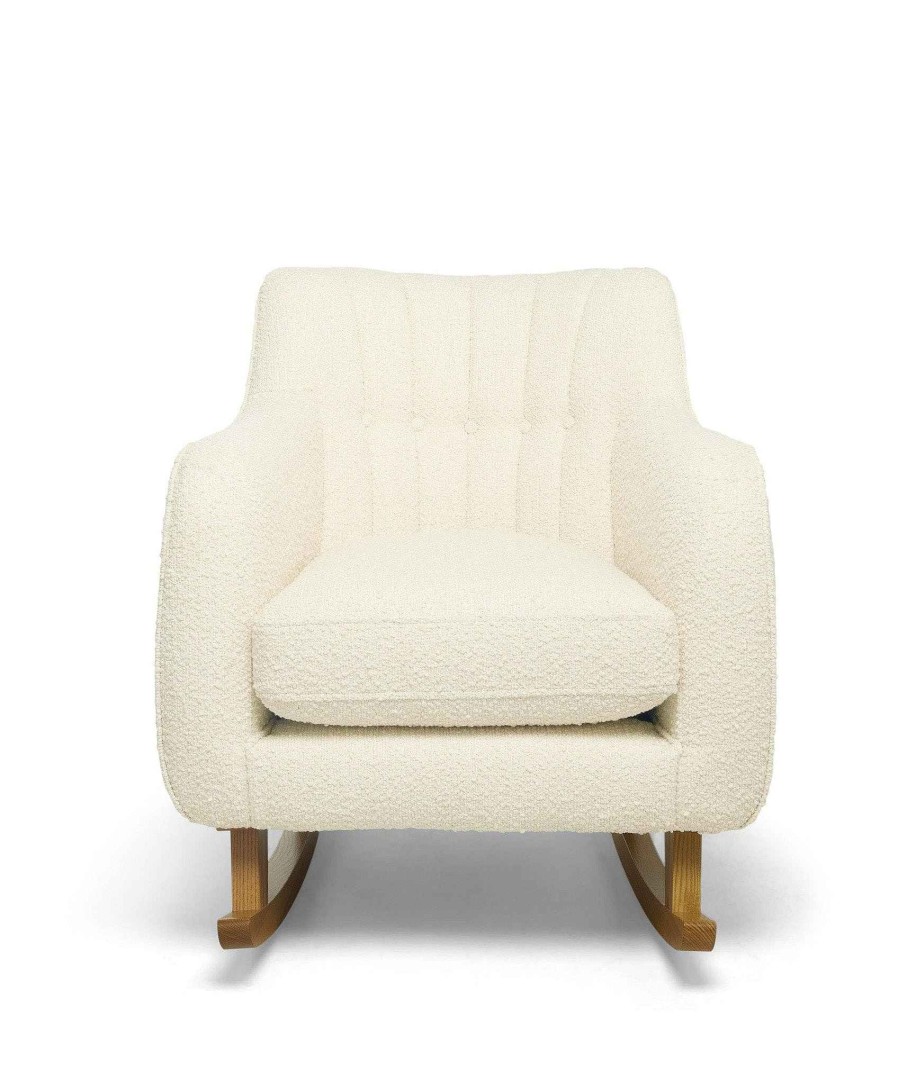 Furniture Mamas and Papas White Nursery Furniture | Hilston Nursing Chair In Chenille Boucle - Oyster