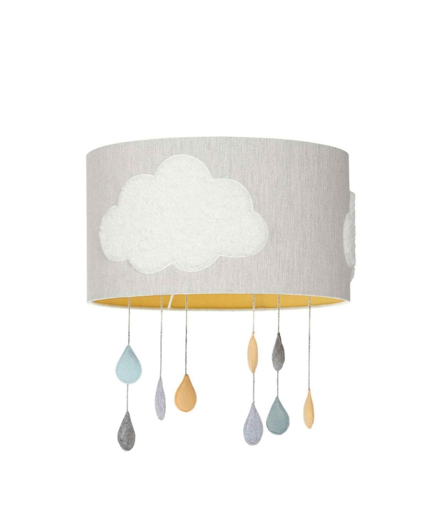 Nursery Mamas and Papas Dream Upon A Cloud | Dream Upon A Cloud Lampshade - Grey/White