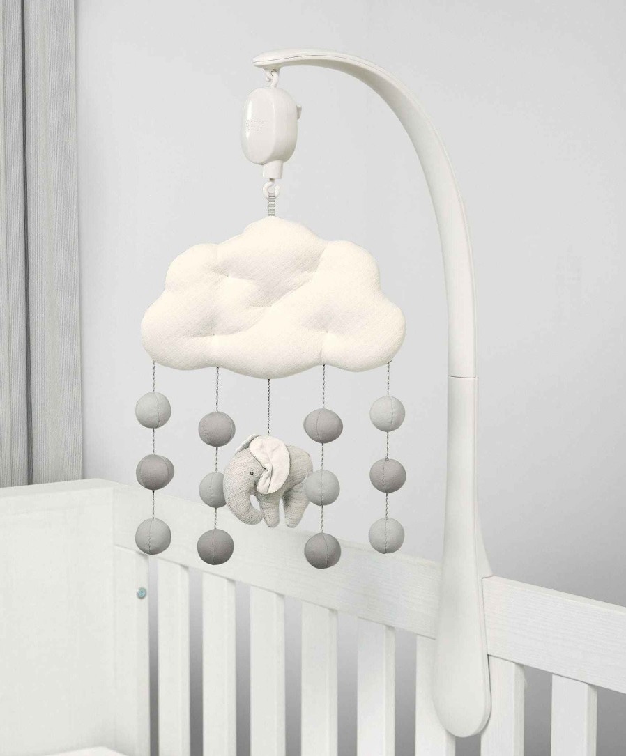 Nursery Mamas and Papas Cot Mobiles | Welcome To The World Musical Mobile - Grey